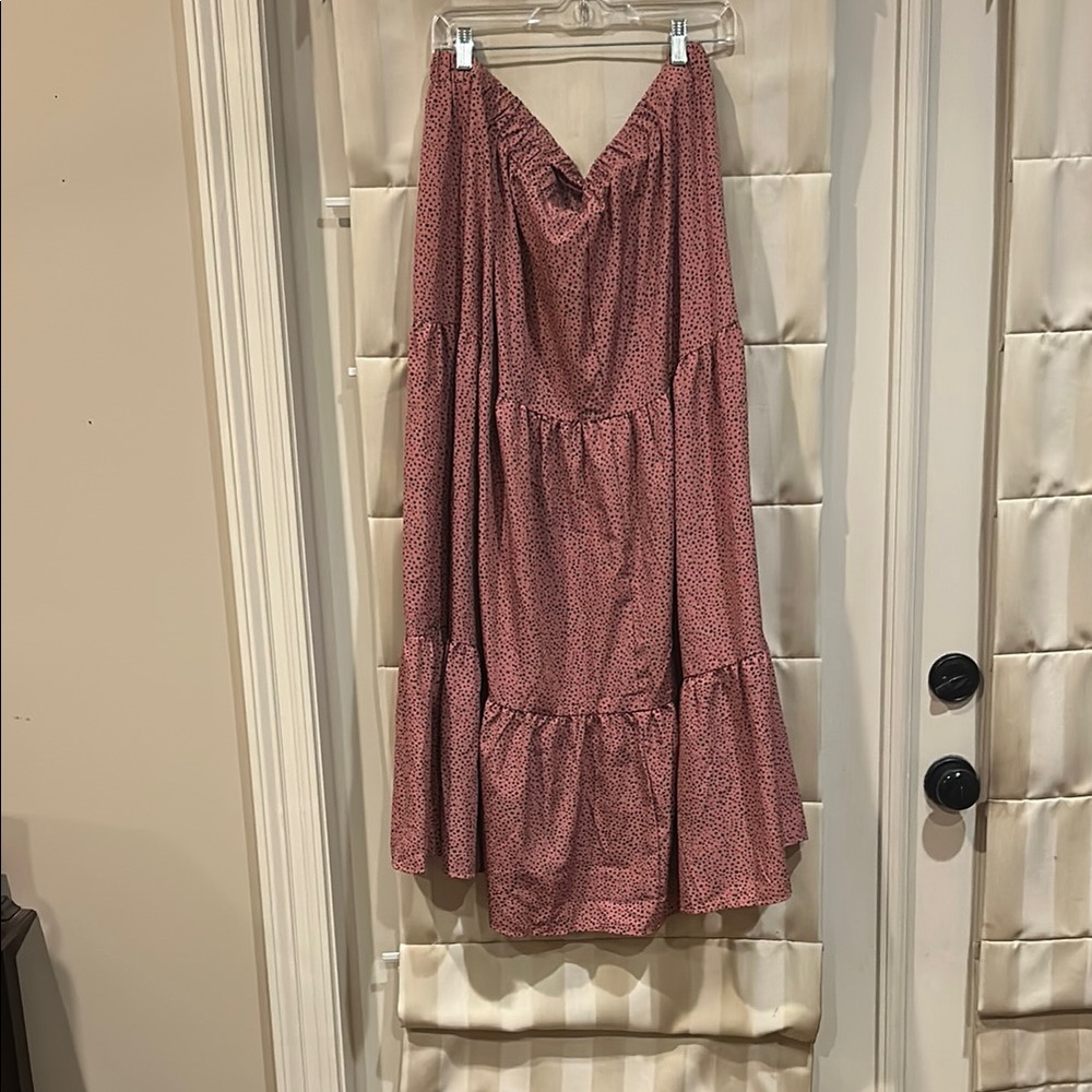 SHEIN Pink Bubble Maxi Skirt